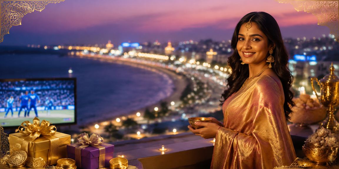 User logging in on mobile device by the Chennai Marina Beach